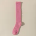 Rosa flauschige Korallenfleece Waden-Socken, weiche dicke warme Wintersocken für Damen. - Einheitsgröße / Dunkelrosa