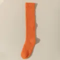 Oranger Korallenfleece flauschige lange Socken, winterwarme dicke gemütliche weiche Strümpfe. - Einheitsgröße / Orange