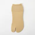 Beige split toe socks solid color tabi mid-tube thin socks variant style for daily wear - Nude