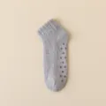 Grey fuzzy anti-slip floor socks, thick coral fleece winter slipper socks for women. - One Size / Gray