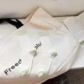 Damen Farbblock Mittelsocken weiß hellgrün gerippt lässig für tägliches Tragen Mode - Einheitsgröße / Grün