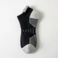 Herren Sneakersocken Schwarz Grau Frotteesohle Atmungsaktiv Sport Lauf Socken Variante - Einheitsgröße / Schwarz