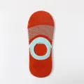 Chaussettes invisibles homme coupe basse coton respirant ete chaussettes courtes. - Taille unique / Rouge