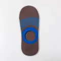 Chaussettes invisibles homme coton respirantes antidérapantes socquettes marron bleu - Taille unique / Café
