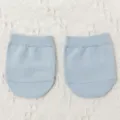 Calcetines de antepié de algodón liso para mujer, calcetines invisibles azules transpirables. - Azul claro