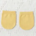 Mujer calcetines de media planta algodon liso antepie invisible antideslizante absorbente amarillo - Amarillo claro