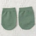 Calcetines de antepié de algodón puro para mujer color sólido antideslizantes invisibles - Verde Oscuro