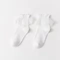 Chaussettes lolita blanches en dentelle à volants pour femme modèle de variante. - Taille unique / Blanc pur