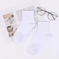 Chaussettes courtes blanches unies pour hommes et femmes, coton respirant pour le sport. - Taille unique / Blanc
