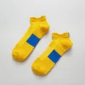 Herren gelbe Sport-Ankle-Socken, atmungsaktive Mesh-Kurzsocken für Laufen und Freizeitbekleidung. - Einheitsgröße / Gelb
