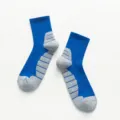 Men's blue athletic basketball socks, mid-tube thickened towel bottom running sports socks - One Size / Blue
