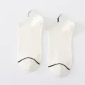 Damen süße einfarbige kurze Bootsocken japanischer Stil Freizeitsocken aus Baumwolle mit Lasche - Einheitsgröße / Weiß