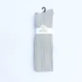 Japanese style women grey knit over-the-knee socks vintage thick wool long winter stockings - One Size / Light Gray