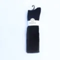 Black Japanese over-the-knee socks, vintage thick knit high tube warm winter hosiery SKU. - One Size / Black