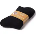 Verdickte einfarbige Herren Wollsocken thermische Wintersocken warme Freizeitsocken aus Wolle - Einheitsgröße / Schwarz