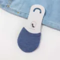 Damen blaue unsichtbare Socken Halbsohlen Socken atmungsaktiv Freizeit Alltag Baumwolle - Einheitsgröße / Blau