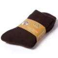Herren dicke thermische Wollsocken in dunkelbraun, warme Winter Crew Socken Größe 38-46. - Einheitsgröße / Dunkelbraun