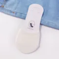 Damen Sommer einfarbig Baumwolle flach unsichtbare Füßlinge Halbsocken Bootssocken weiß - Einheitsgröße / Weiß
