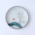 Assiette en céramique peinte à la main avec design de poisson, vaisselle traditionnelle. - Assiette à soupe 7,25 pouces