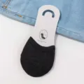 Dunkelgraue Halbsohlen-Füsslinge für Damen, bequeme flache Baumwoll-Bootssocken für den Alltag. - Einheitsgröße / Dunkelgrau