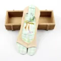 Open toe women socks spring summer bamboo fiber silicone anti slip invisible socks - One Size / Nude