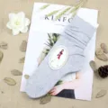 Calze slouch grigie da donna stile vintage casual cotone calzini lunghi da stivale moda - Taglia unica / Grigio chiaro