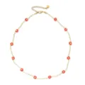 Boho seed bead daisy choker necklace for women aesthetic trendy cute floral jewelry - Daisy Style (XN046-1) / Red