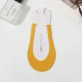 Invisible forefoot socks with transparent straps and pure cotton sole for high heels. - One Size / Yellow