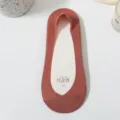 Summer ice silk shallow cut invisible boat socks for women solid color breathable thin sock - One Size / Red