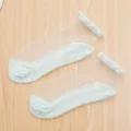 Transparente Kristallseide Socken für Damen mit Perlenbündchen, Sommer dünne kurze Bootssocken. - Einheitsgröße / Perlenstil / Hellblau