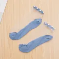 Transparente Damensocken aus Seide mit elegantem Perlenbund, ideal für den Sommer. - Einheitsgröße / Perlenstil / Dunkelblau
