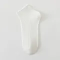 Calcetines cortos blancos de hombre, algodón transpirable acanalado para verano. - Talla única / Blanco