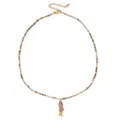 Chic collana girocollo con perline colorate e ciondolo pesce retro gioielli donna - Stile 1