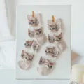 Süße Katzen transparente Glassocken, modische Sommertrend Dünne Socken für Damen. - Katze / Khaki