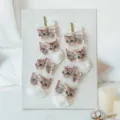 Süße Katzen transparente Glasseide Wadenstrümpfe für Damen, Sommer modische dünne Socken. - Katze / Weiß