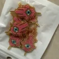 Ciondoli Mano di Hamsa in Perline di Rocaia Rosa Occhio Malvagio Accessori Gioielli - Stile Mano di Hamsa (MYK033-2) / Rosa