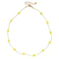 Bohemian yellow daisy beaded necklace, fashion handmade rice bead choker jewelry for women. - Daisy Style (XN046-3) / Yellow