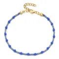 Bracelets minimalistes en petites perles avec fermoir doré style bohème pour femmes - Bleu Foncé et Bleu Gris (SL1074)