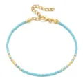 Bracelet de perles minimaliste chaîne délicate bijoux bohème pour femmes élégant - Bleu Vert (SL1076)