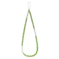 Y2K colorful beaded phone strap candy color rainbow bead short lanyard anti-lost chain for phone - Green White Beaded Style (SL2110) / Green and White (SL2110)