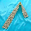 Exquisite rhinestone pearl bridal belt applique wedding dress decorative accessory sparkling patch. - Gold