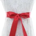 Red satin bow wedding dress belt, elegant bridal waist sash for evening party apparel. - Gold Rhinestone Sheets with Ribbon / With Red Ribbon