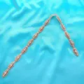 Shiny rhinestone bridal belt applique crystal wedding dress sash trim accessory J179 - 45cm / Rose Gold