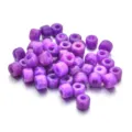 Lila Stein Glas große Loch Perlen für DIY handgemachte Armbänder Halsketten Schmuck Zubehör. - 10er Pack / Lila Stil (PJ009)