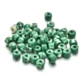 Grüne Stein Glas Großloch Perlen für DIY Armband Halskette Schmuckherstellung Zubehör. - 10er Pack / Grün-Weiß Gefleckter Stil (PJ014)