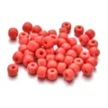 Rote große Loch Glas Stein Perlen DIY Armband Halskette Zubehör Großhandel 10 Stk - 10er Pack / Roter Stil (PJ020)