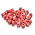 Rote gemusterte große Loch DIY Stein Glas Perlen für handgemachte Armbänder und Ketten. - 10er Pack / Rot gesprenkelter Stil (PJ024)