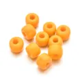 Orangene Perlen mit grossem Loch 10er Pack für DIY Kordel Armbänder Schmuckherstellung - 10er Pack / Oranger Stil (PJ043)
