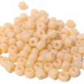 Cremefarbene Perlen mit grossem Loch fur DIY Armbander und Halsketten Bastelzubehor. - 10er Pack / Beigegelber runder Stil (PJ050)