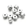 Silberne Metall Groesloch Perlen DIY Schmuck Charms Distanzperlen fuer Armbaender Kett 10st - 10er Pack / Silbergalvanisierter Stil (PJ053)
